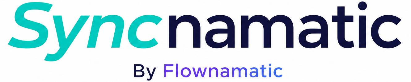 Syncnamatic — Appointments. Invoices. Payments. All in sync.